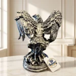 Royal Soaring Eagle Sculpture with Spread Wings - Front Angle Hero View