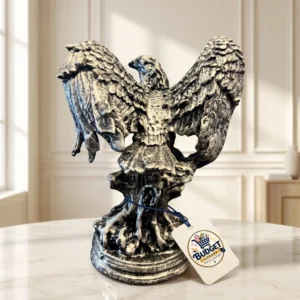 Royal Soaring Eagle Sculpture with Spread Wings - Front Angle Hero View