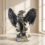 Royal Soaring Eagle Sculpture with Spread Wings - Angle 3 Texture & Finish