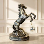 Rearing Wild Stallion Arabian Horse Sculpture - Angle 3 Texture & Finish