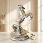 Rearing Wild Stallion Arabian Horse Sculpture - Angle 6 Texture & Finish