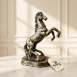 Rearing Wild Stallion Arabian Horse Sculpture - Angle 7 Texture & Finish