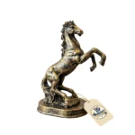 Rearing Wild Stallion Arabian Horse Sculpture - Display Perspective / Detail View