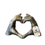 Modern Love "Heart Hands" Gesture Art Figurine - Display Perspective / Detail View