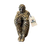 "The Thinker" Contemplative Textured Figure Sculpture - Angle 5 Texture & Finish