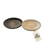 Fluted Scalloped Rim Decorative Accent Bowls (Set of 2) - Side Angle Profile