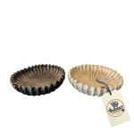 Fluted Scalloped Rim Decorative Accent Bowls (Set of 2) - Angle 4 Texture & Finish