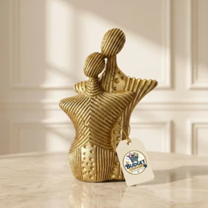 Abstract Embracing Couple Silhouette Art Figurine - Front Angle Hero View